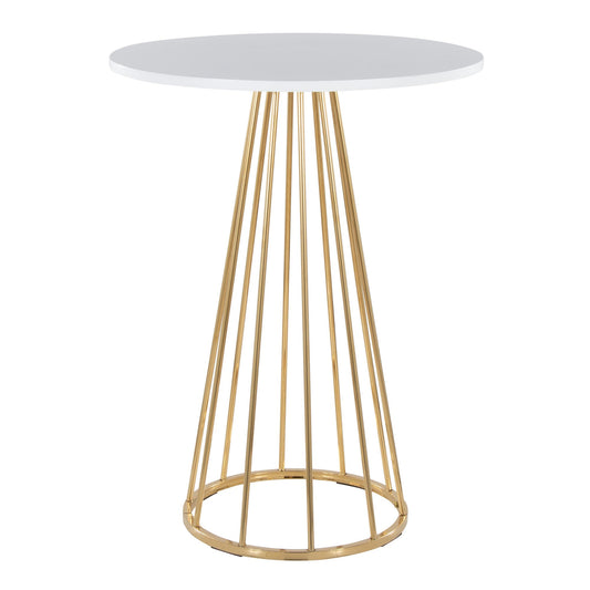 Canary Counter Table, Gold/White