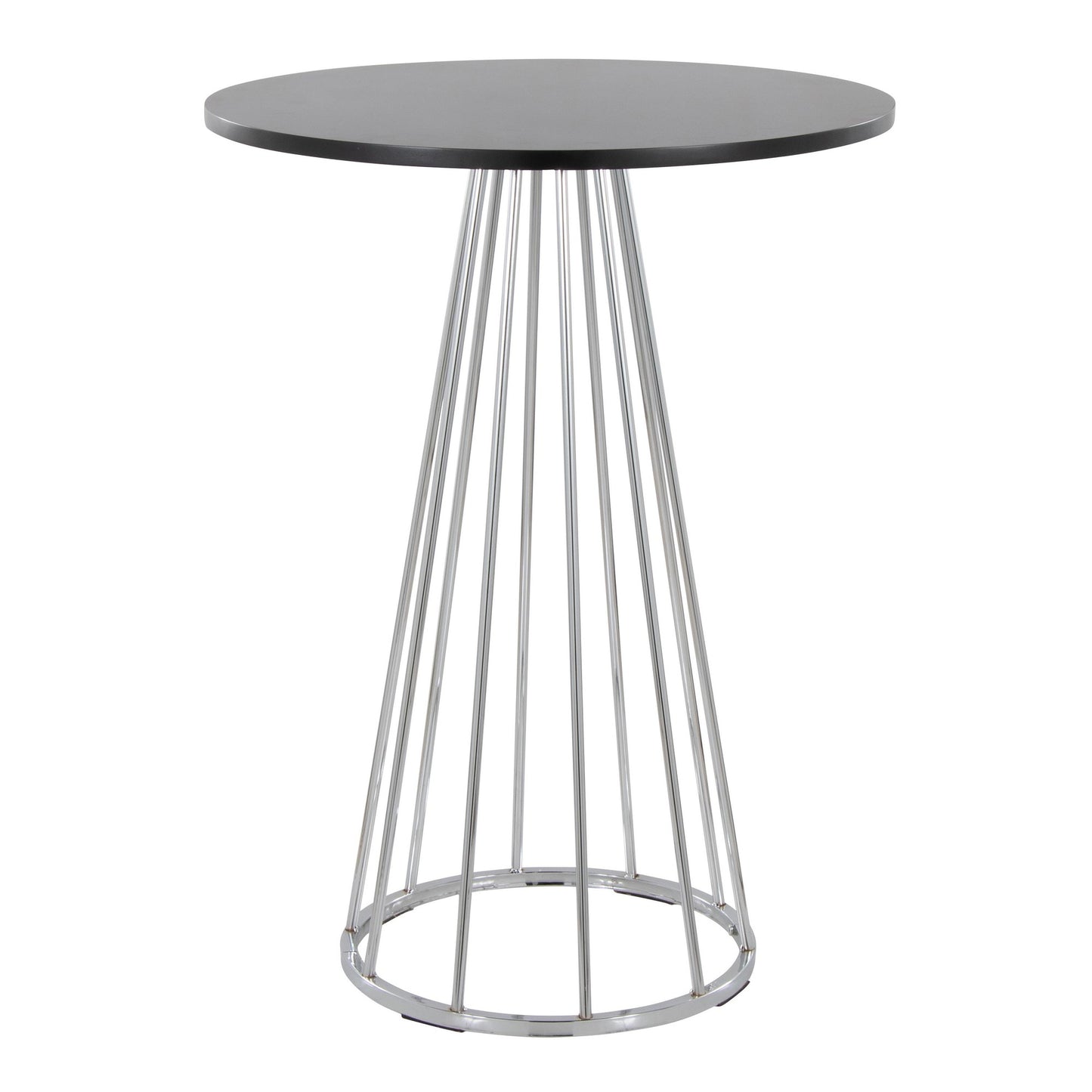Canary Counter Table, Chrome/Black