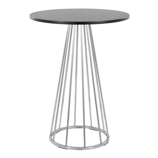 Canary Counter Table, Chrome/Black