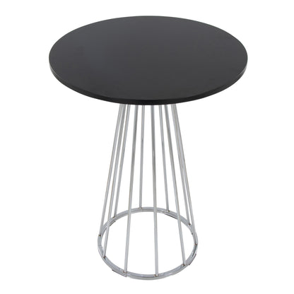 Canary Counter Table, Chrome/Black