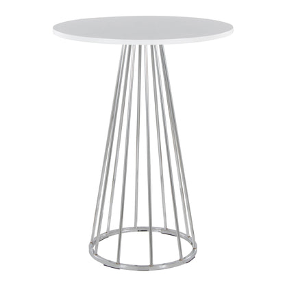 Canary Counter Table, Chrome/White
