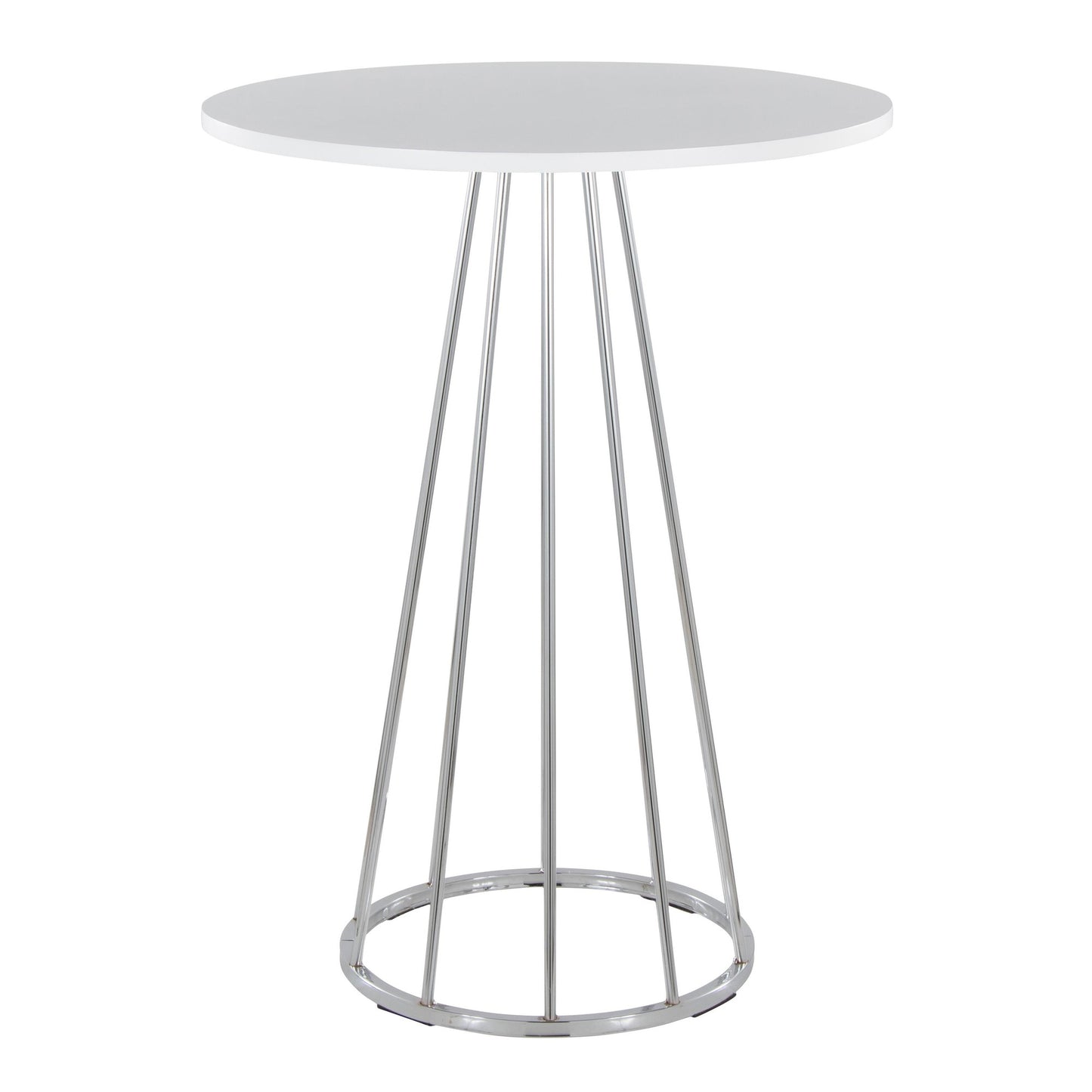 Canary Counter Table, Chrome/White