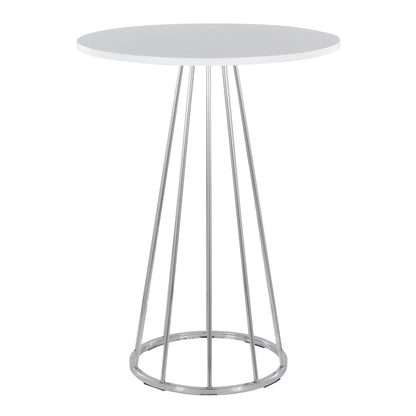 Canary Counter Table, Chrome/White