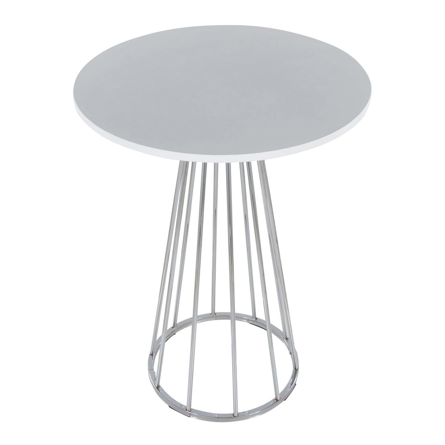 Canary Counter Table, Chrome/White
