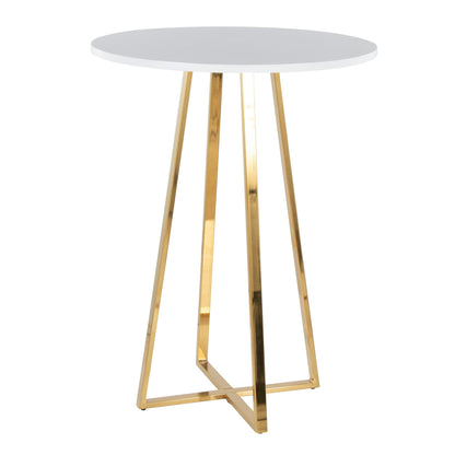 Cosmo Counter Table, Gold/White