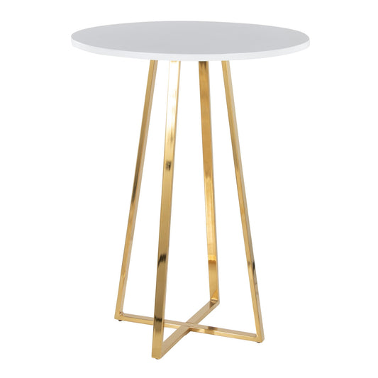 Cosmo Counter Table, Gold/White