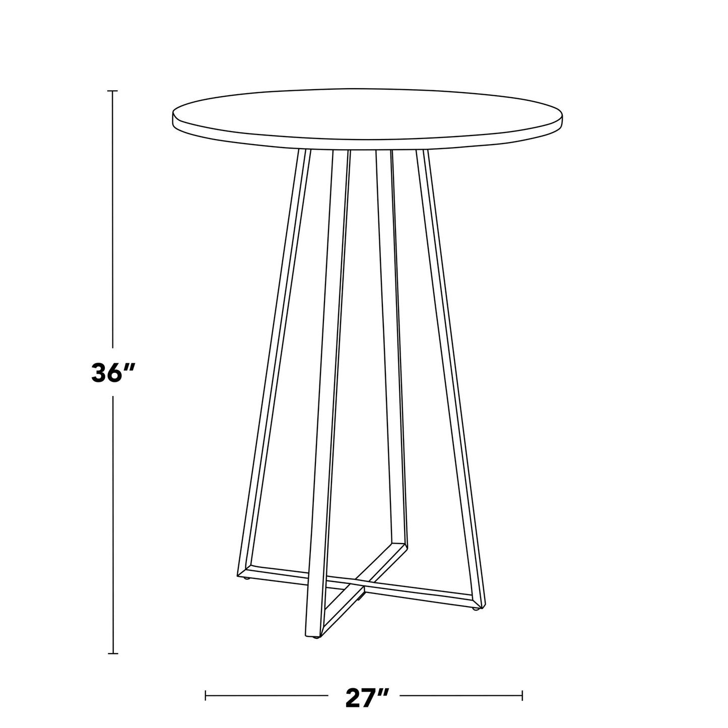 Cosmo Counter Table, Gold/Black