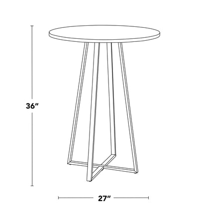 Cosmo Counter Table, Gold/Black