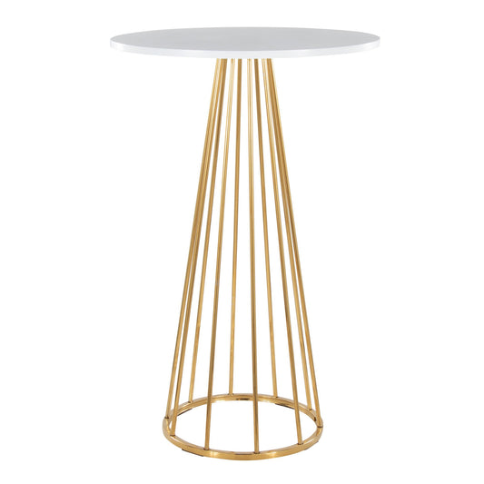 Canary Bar Table, Gold/White