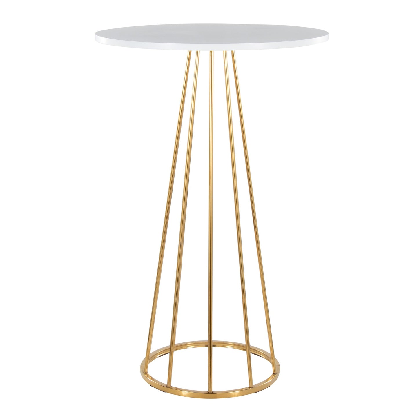 Canary Bar Table, Gold/White