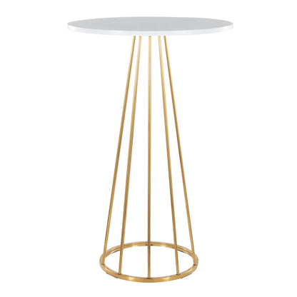 Canary Bar Table, Gold/White