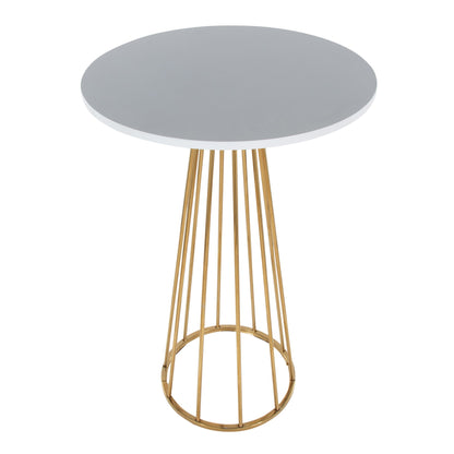 Canary Bar Table, Gold/White