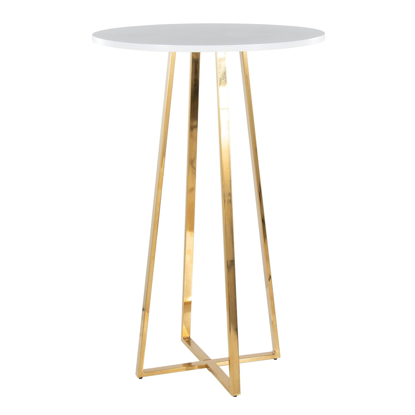 Cosmo Bar Table, Gold/White