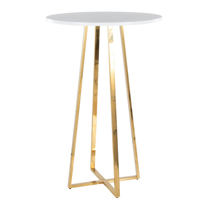 Cosmo Bar Table, Gold/White