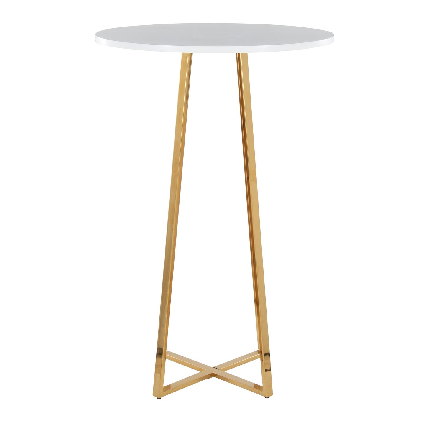 Cosmo Bar Table, Gold/White
