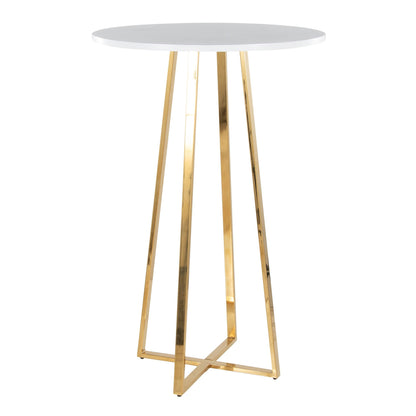 Cosmo Bar Table, Gold/White