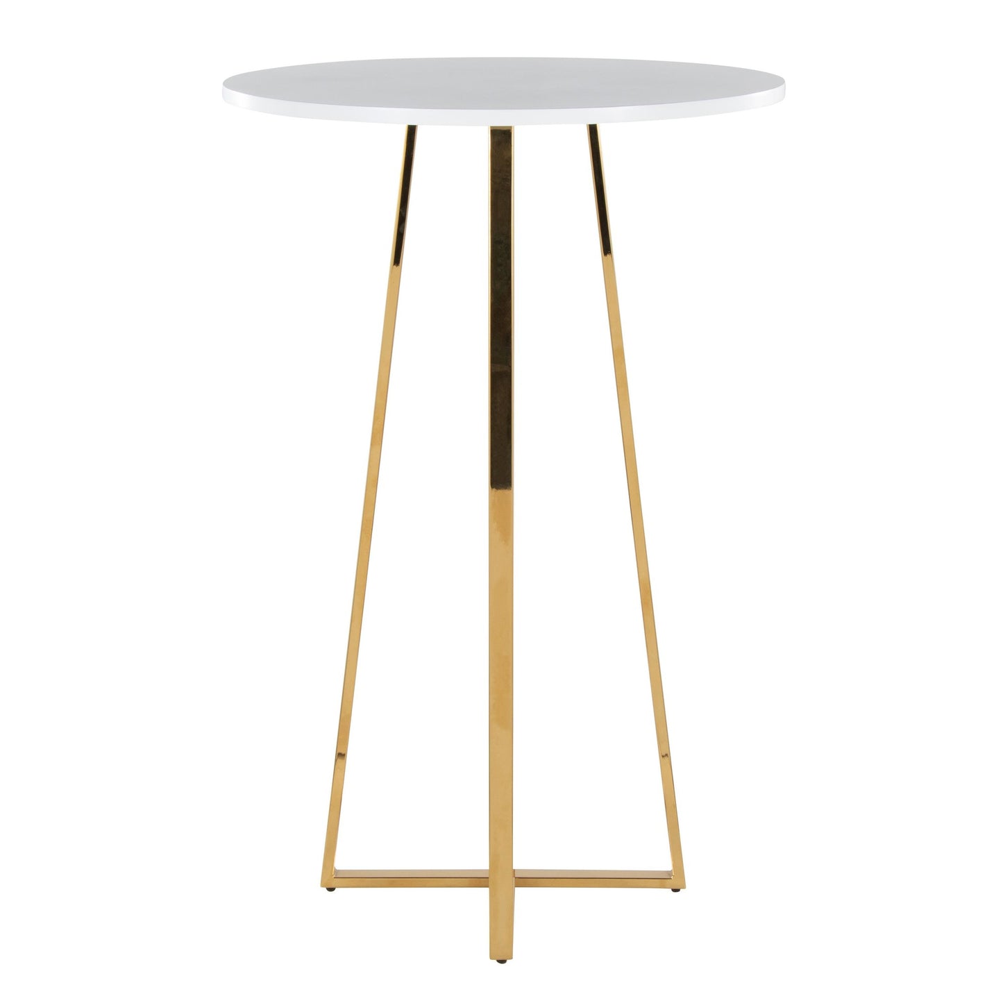 Cosmo Bar Table, Gold/White