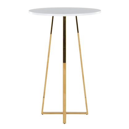 Cosmo Bar Table, Gold/White