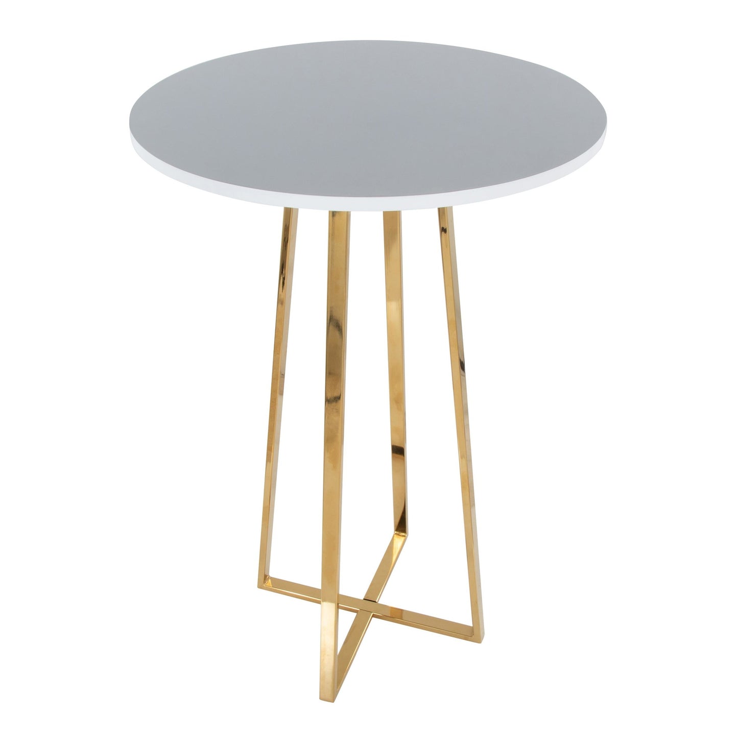 Cosmo Bar Table, Gold/White